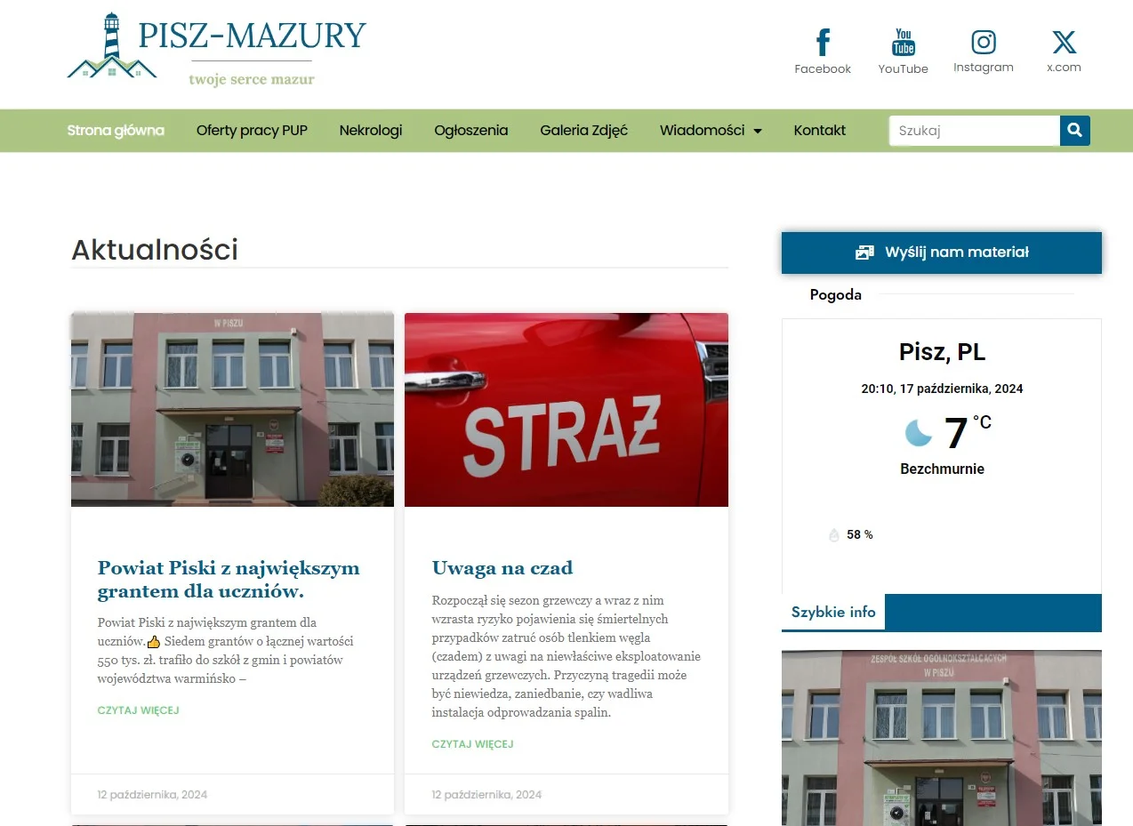 Strona pisz-mazury.pl